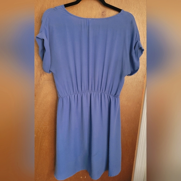 Dust Blue Summer Dress High Low - Picture 3 of 3